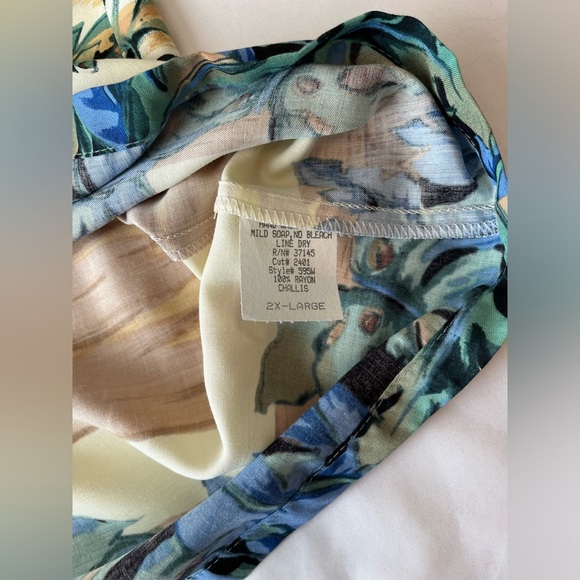 Vtg NWT Palm Bay Hawaiian Rainbow Hula Girls Aloha Rayon Shirt Size XXL Sky SS - Picture 7 of 12